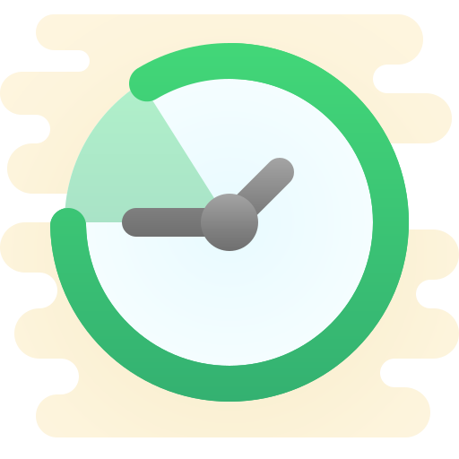 Green clock, referencing quick web design speeds